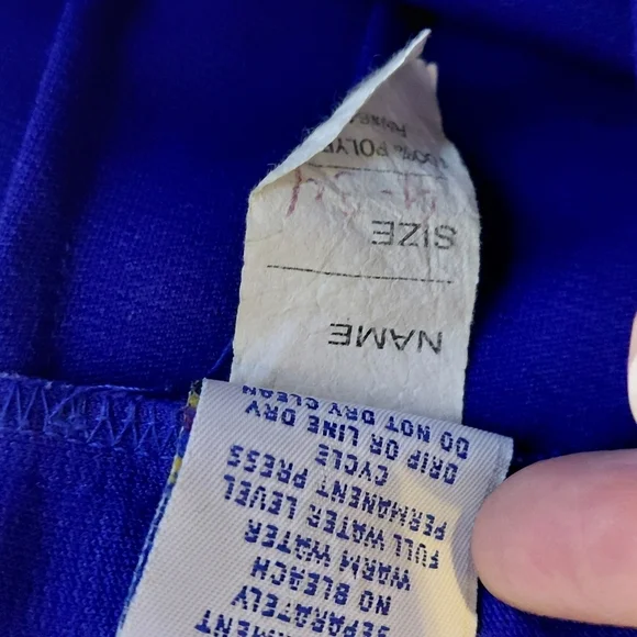 Vintage Blue Uniform with Striped Sleeves - Picture 4 of 10